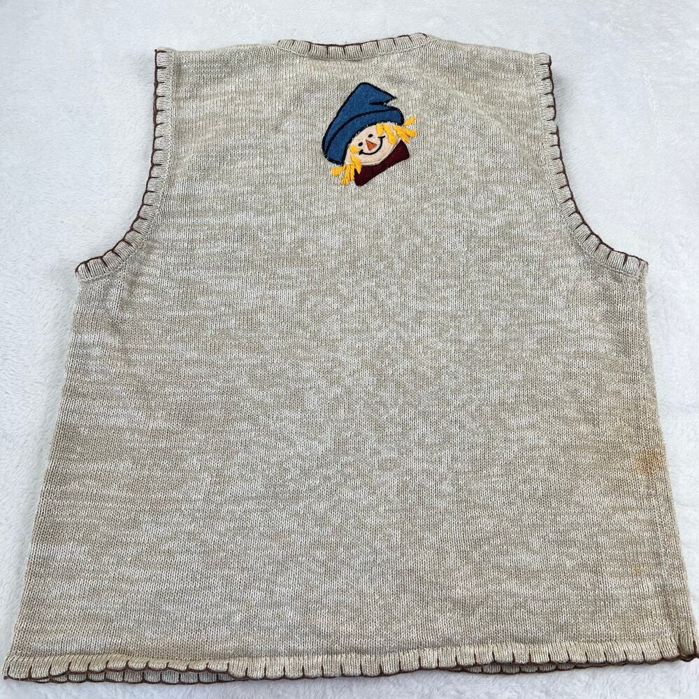 Bonnie Brooks Pumpkin Patch Fall festive sweater vest size Medium - Picture 2 of 6